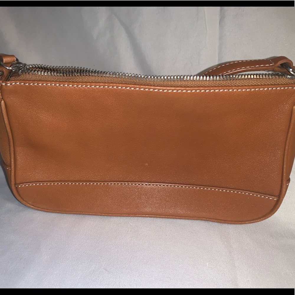 Tan Coach purse